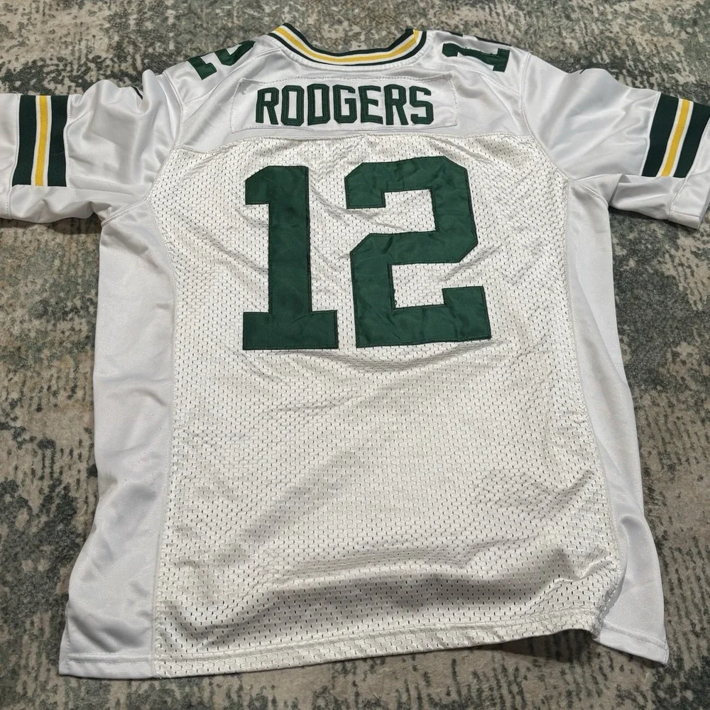 Nike Elite Authentic Aaron Rodgers Green Bay Packers Jersey 44 Stitched